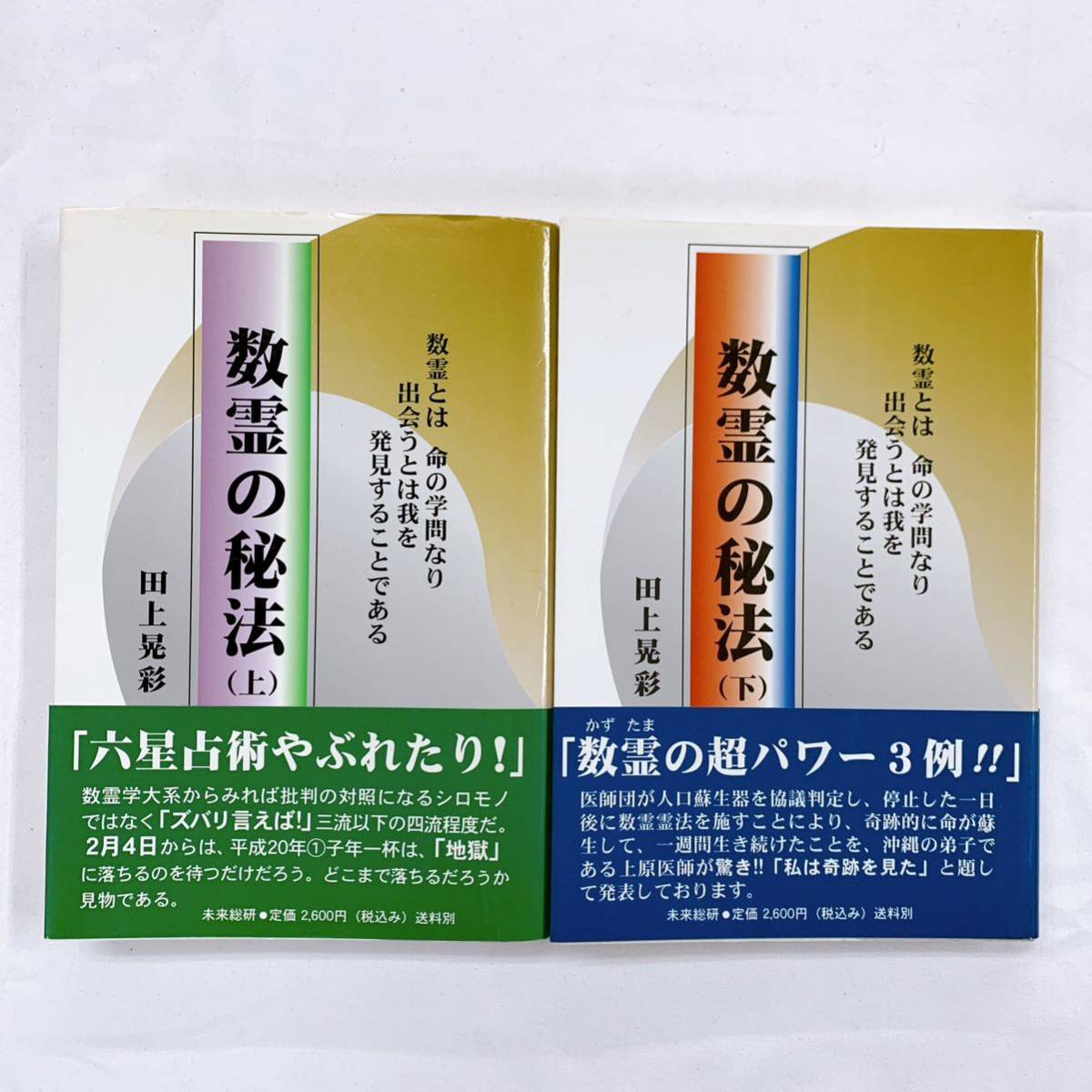 YD-3 数霊の秘法 上下 2冊 田上晃彩著 2007年 未来総研 数霊運命学体系