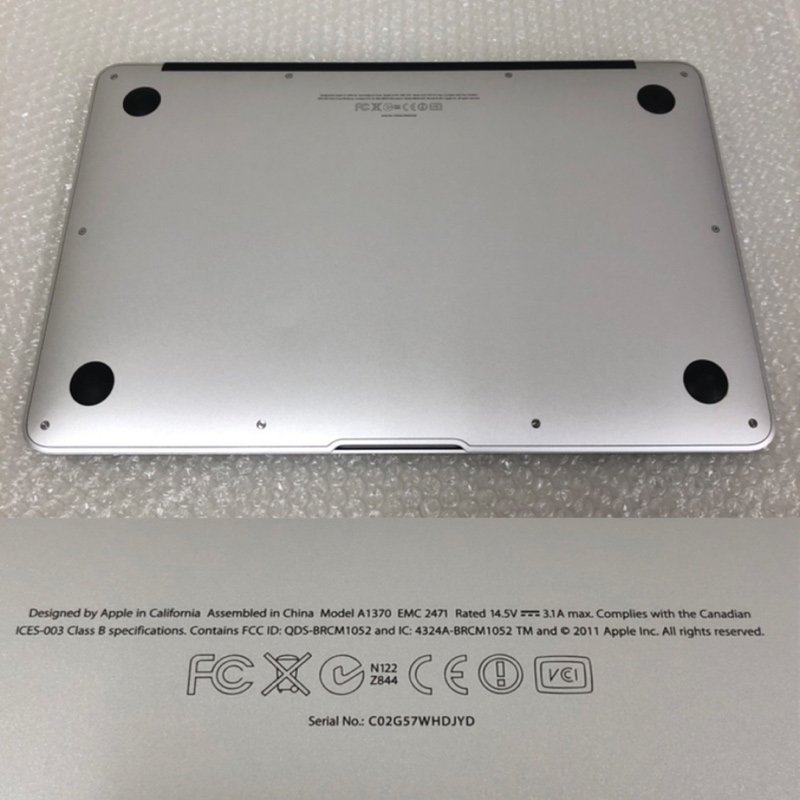 MacBook Air 11inch Mid2011カスタム Core i7 1.8GHz/4GB/SSD128GB Air