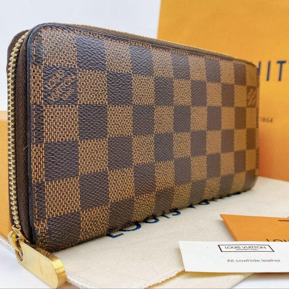 極美品□ ルイヴィトン Louis Vuitton ダミエ エベヌ ジッピー 