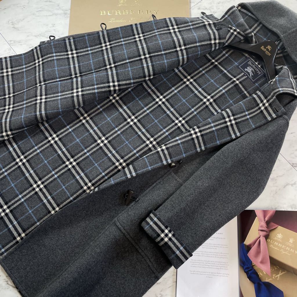 極美品BURBERRY LONDON ☆高級ダッフルコート☆カシミヤ仕様!!【ノバ