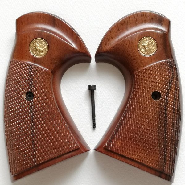 【実物】コルト社純正 パイソン 3rd 前期 空箱・木製グリップ スクリュー他 美品！木目！当時物オリジナル 前期型 コルト社純正 パイソン用 3rd