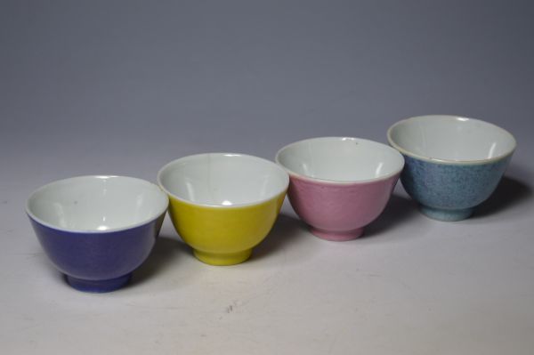 China 大清乾隆年製 Antique 中国美術 煎茶 清朝 時代 南京 十錦 茶碗