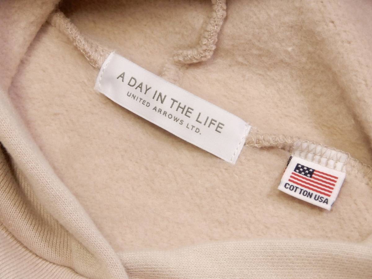 ユナイテッドアローズ A DAY IN THE LIFE 可愛い USAコットン スウェット フーディー ロングマキシ丈 ワンピース