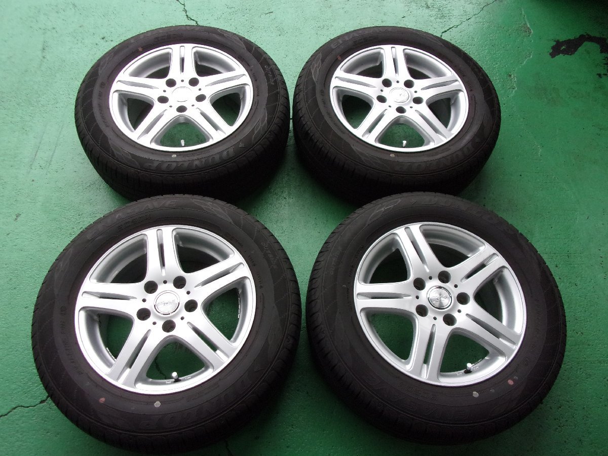 送料無料【DUNLOP】DUFACT/DF5　6J×15+43　PCD114.3-5穴☆ENASAVE EC204　195/65R15[中古]セレナ、ノア、ヴォクシー他！
