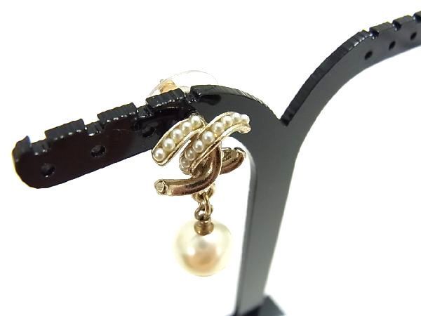 1円 □美品□ CHANEL シャネル ココマーク A13B フェイクパール 片耳 