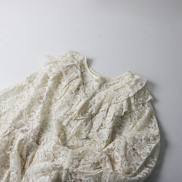 美品 Lois CRAYON ロイスクレヨン 総フラワーレース ティアードフリルプルオーバーブラウス M/アイボリー【2400013224130】 Lois CRAYON ロイスクレヨン ボトムス2400013183505 LoisCRAYON ロイスクレヨン公式サイト