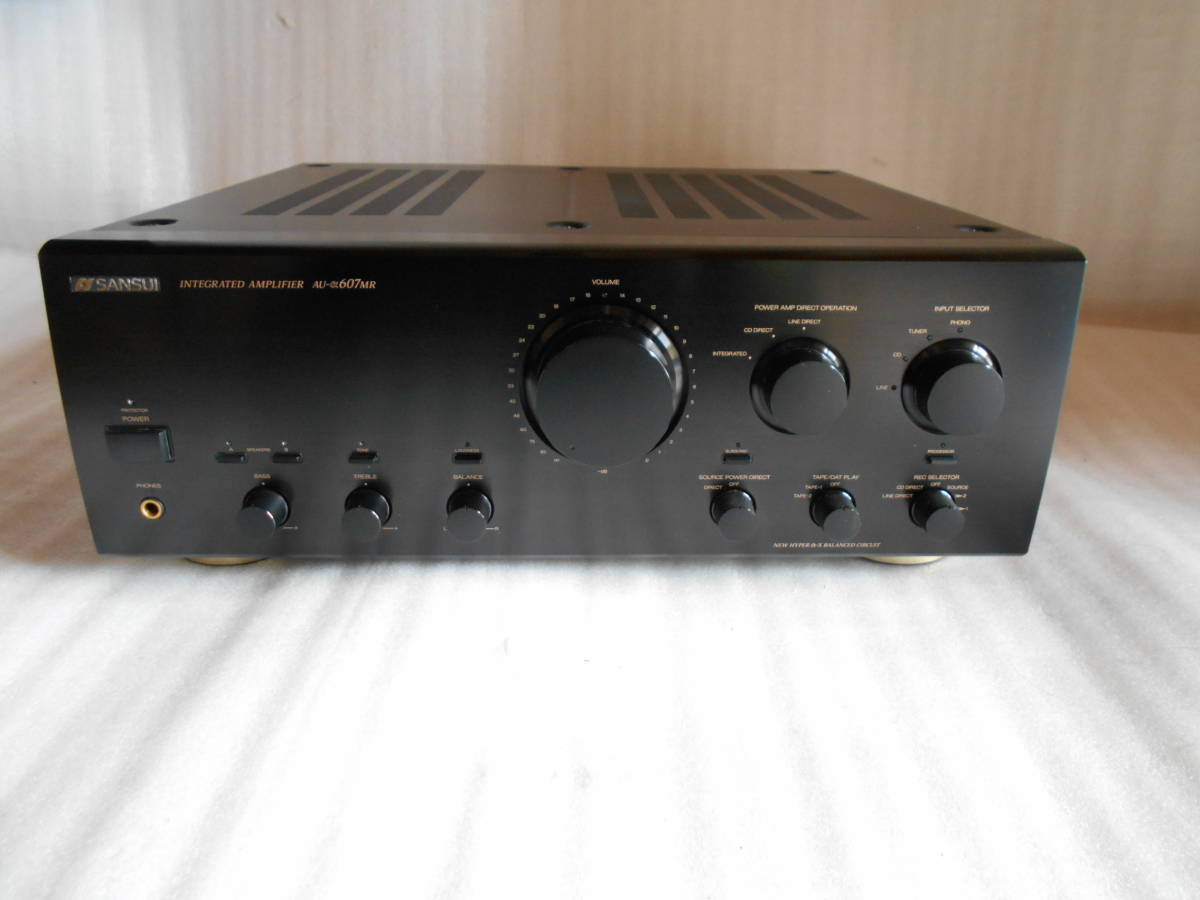SANSUI AU-α607MR　プリメインアンプ　メンテナンス済 SANSUI AU-α607MR プリメインアンプ プリメイアンプメンテナンス済箱なし AU-α607i プリメインアンプ作動品