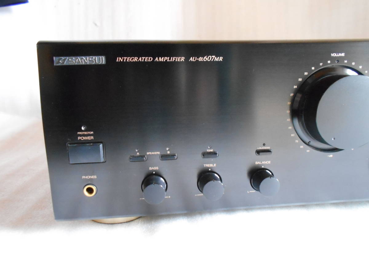SANSUI AU-α607MR　プリメインアンプ　メンテナンス済 SANSUI AU-α607MR プリメインアンプ プリメイアンプメンテナンス済箱なし AU-α607i プリメインアンプ作動品