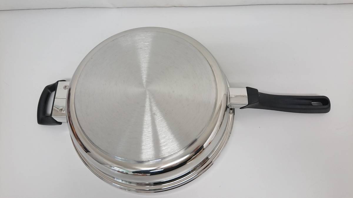 【新品】Sanko WEAR サンコーウェアー Al-Stiena アルスティーナ 26cm フライパン/18-10ステンレス鍋/IH対応/調理器具/片手鍋/LWB12