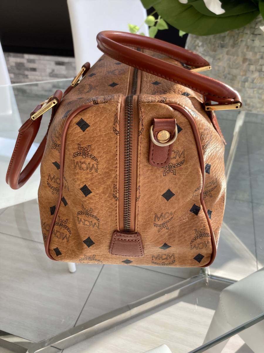 MCM エムシーエム ミニボストンバッグ ヴィセトス ハンドバッグ レザー 