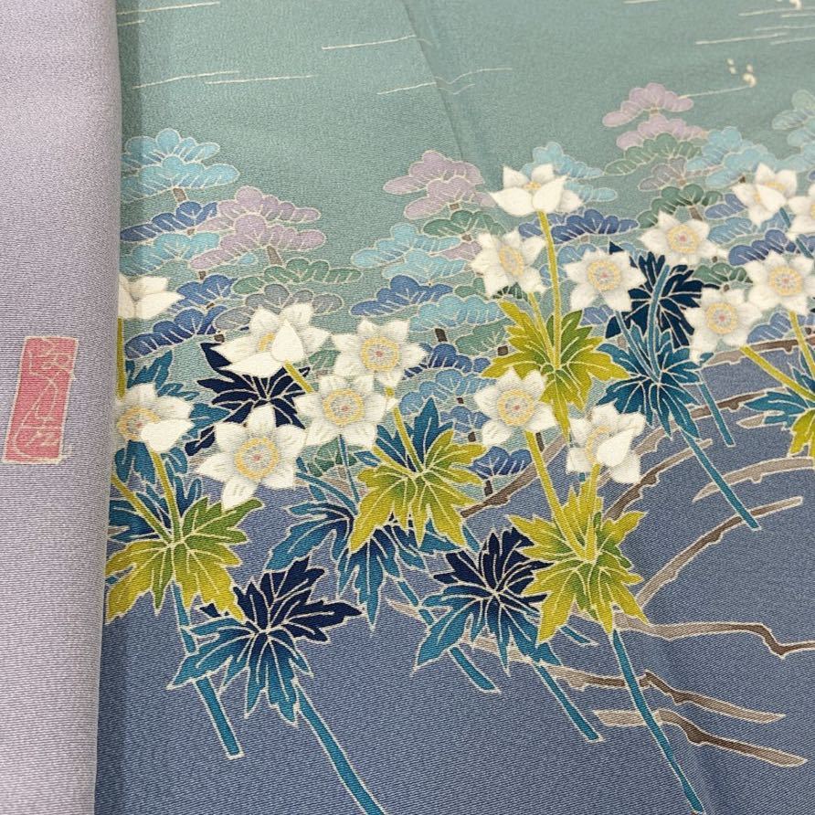 着物月花 本場加賀友禅 宮野勇造 手描き友禅 品のある風景 色留袖 正絹 縮緬 共八掛 一つ紋 伝統工芸品 ki362(留袖)|売買された ...