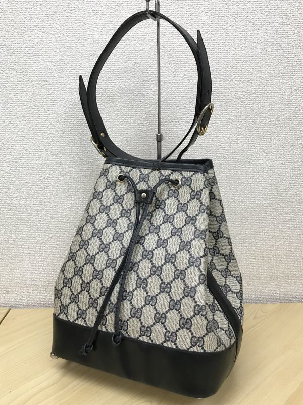 大人気] グッチ GUCCI オールドグッチ ショルダーバッグ 巾着 GG柄