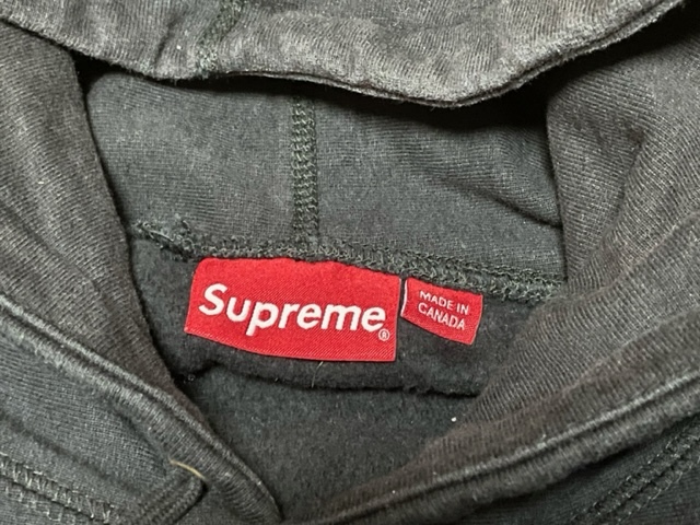 定番人気，お得 Supremeシュプリーム★Micro Logoマイクロ ロゴ★Hooded Sweatshirtスウェット パーカー★コットン100％★ブラック系★サイズM