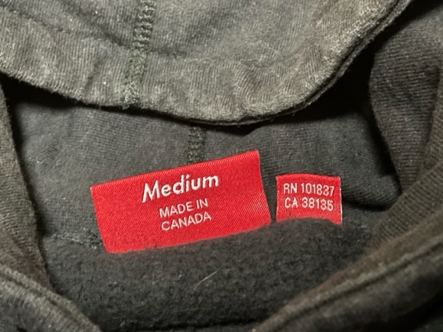 定番人気，お得 Supremeシュプリーム★Micro Logoマイクロ ロゴ★Hooded Sweatshirtスウェット パーカー★コットン100％★ブラック系★サイズM