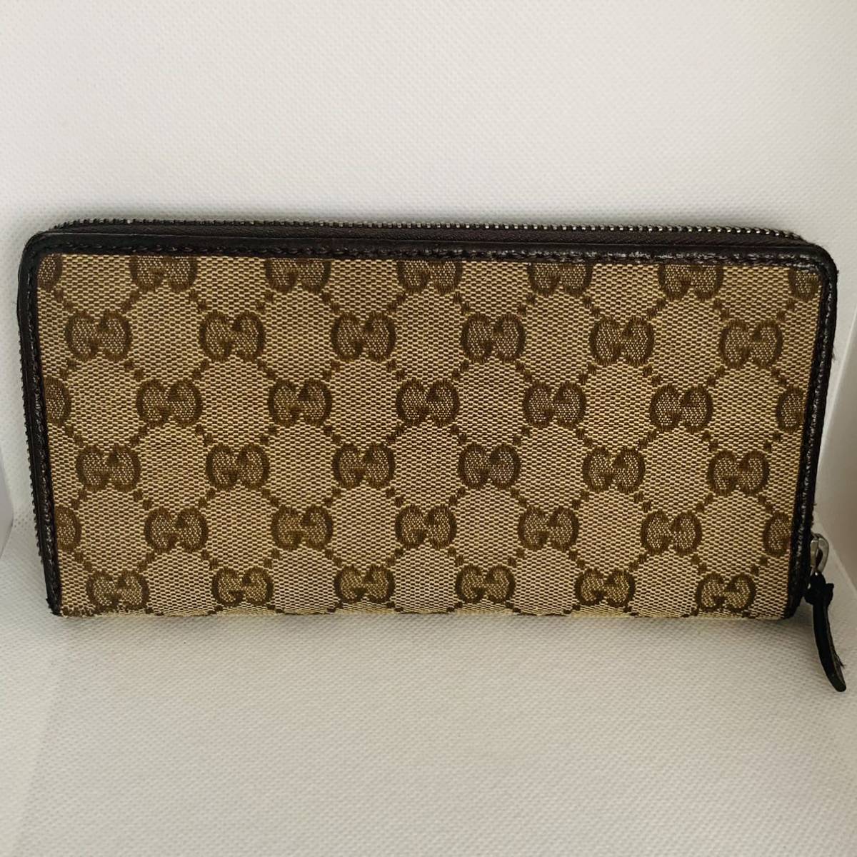 大人気】グッチ GUCCI 長財布 ラウンドファスナー GG柄キャンバス ロゴ