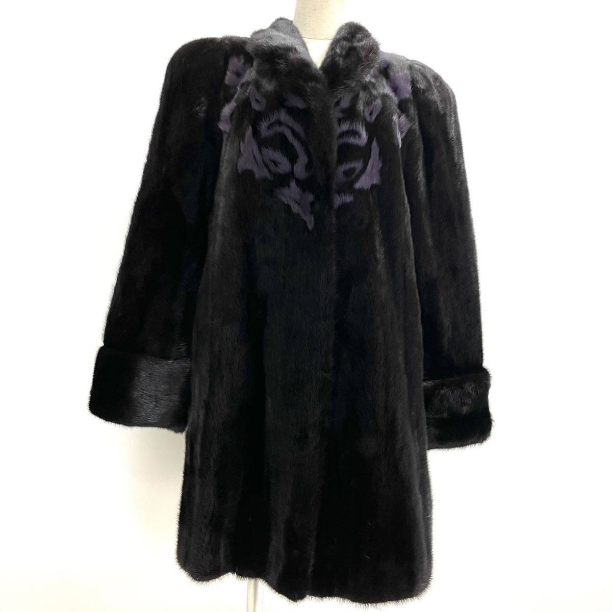 七福】fk1776 SAGAMINK セミロングコート デザインコート ミンクコート