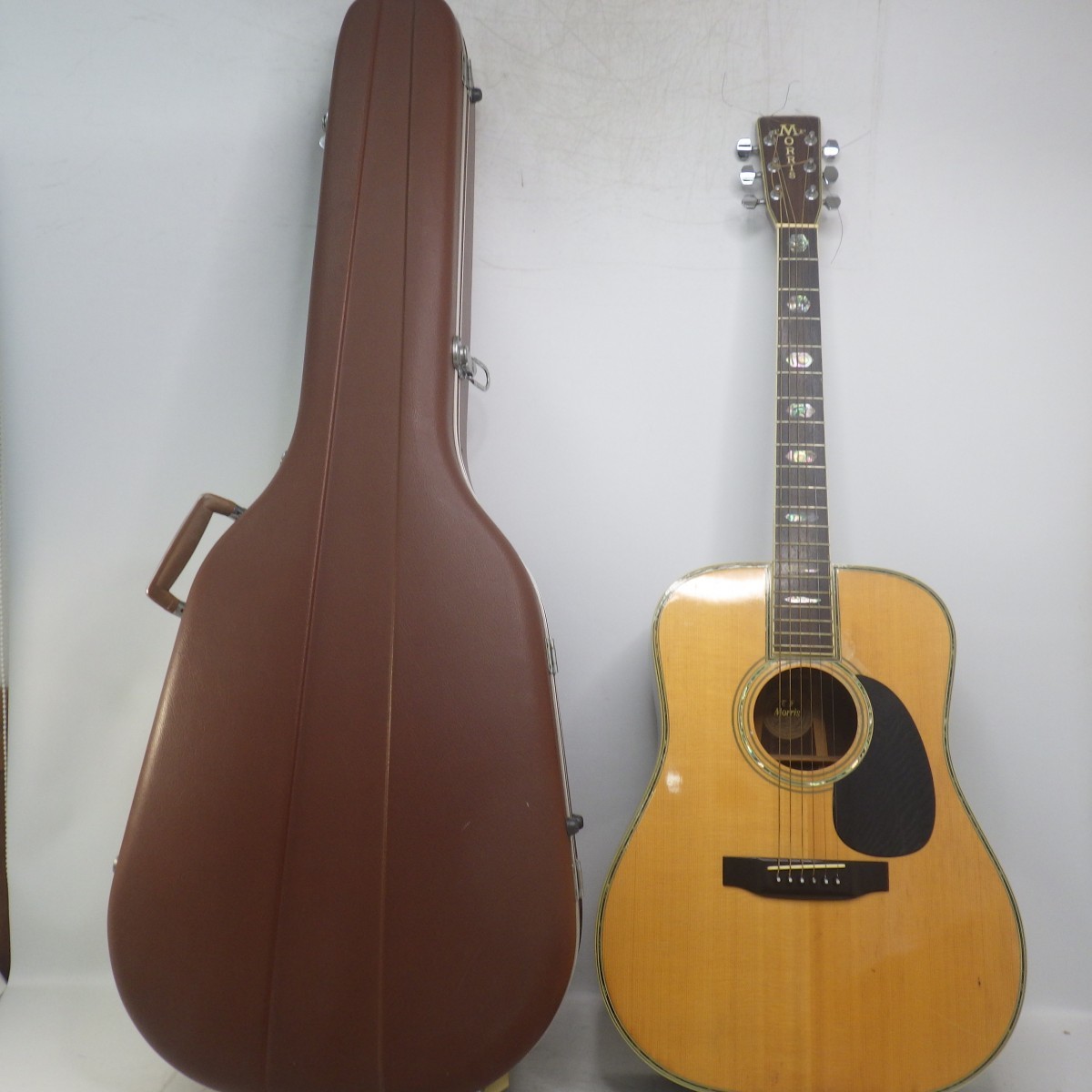 ★希少★TF MORRIS アコースティックギター「W-80」タテロゴ/ハードケース付き/TF モーリス ヴィンテージ 日本製　18