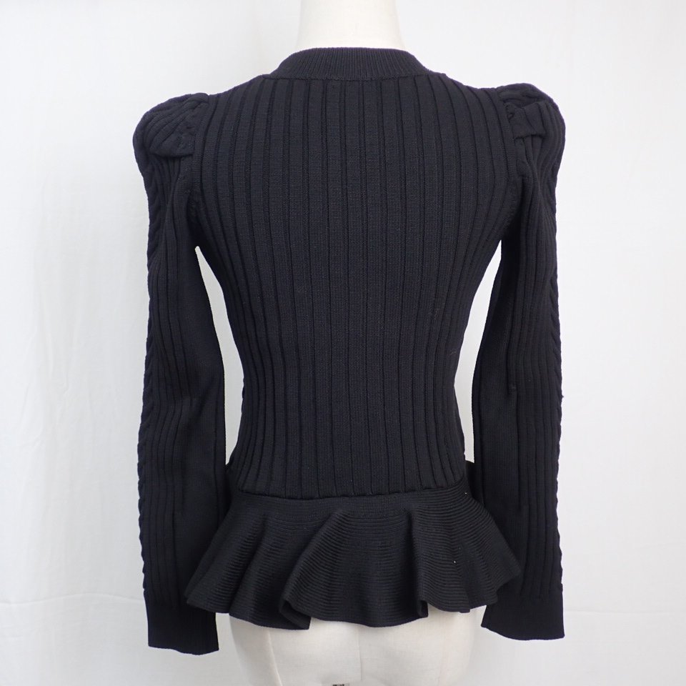 Sov. ソブ ペプラムデザインニット 黒 36(☆美品 Sov.⁄ソブ Sov. ソブ ペプラムデザインニット 黒 36(☆美品 Sov.⁄ソブ