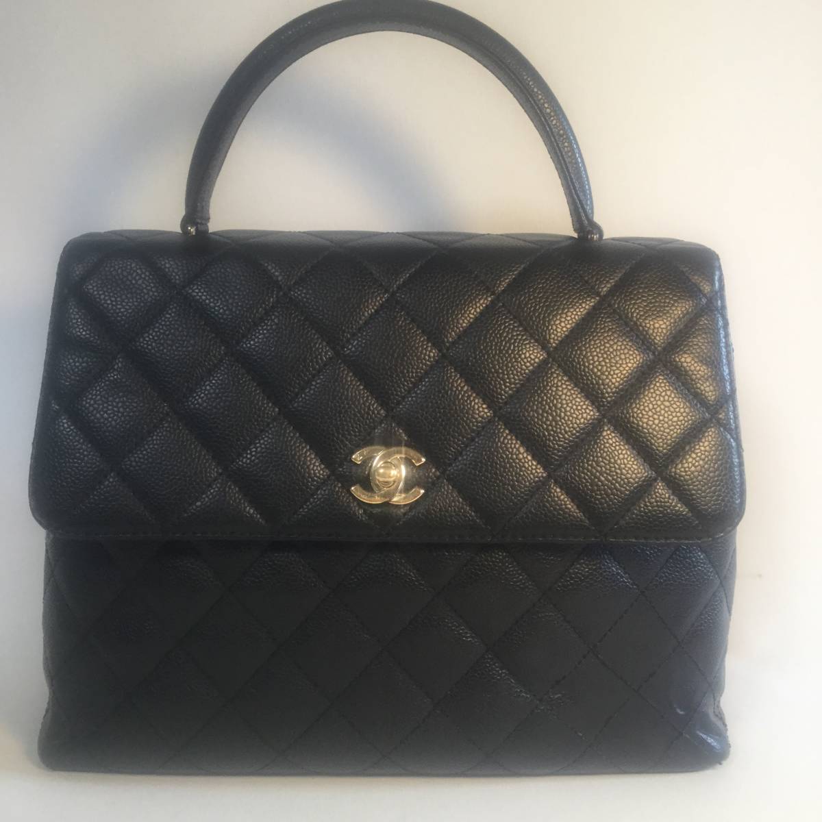 シャネル CHANEL マトラッセ キャビアスキン ハンドバッグ キャビア