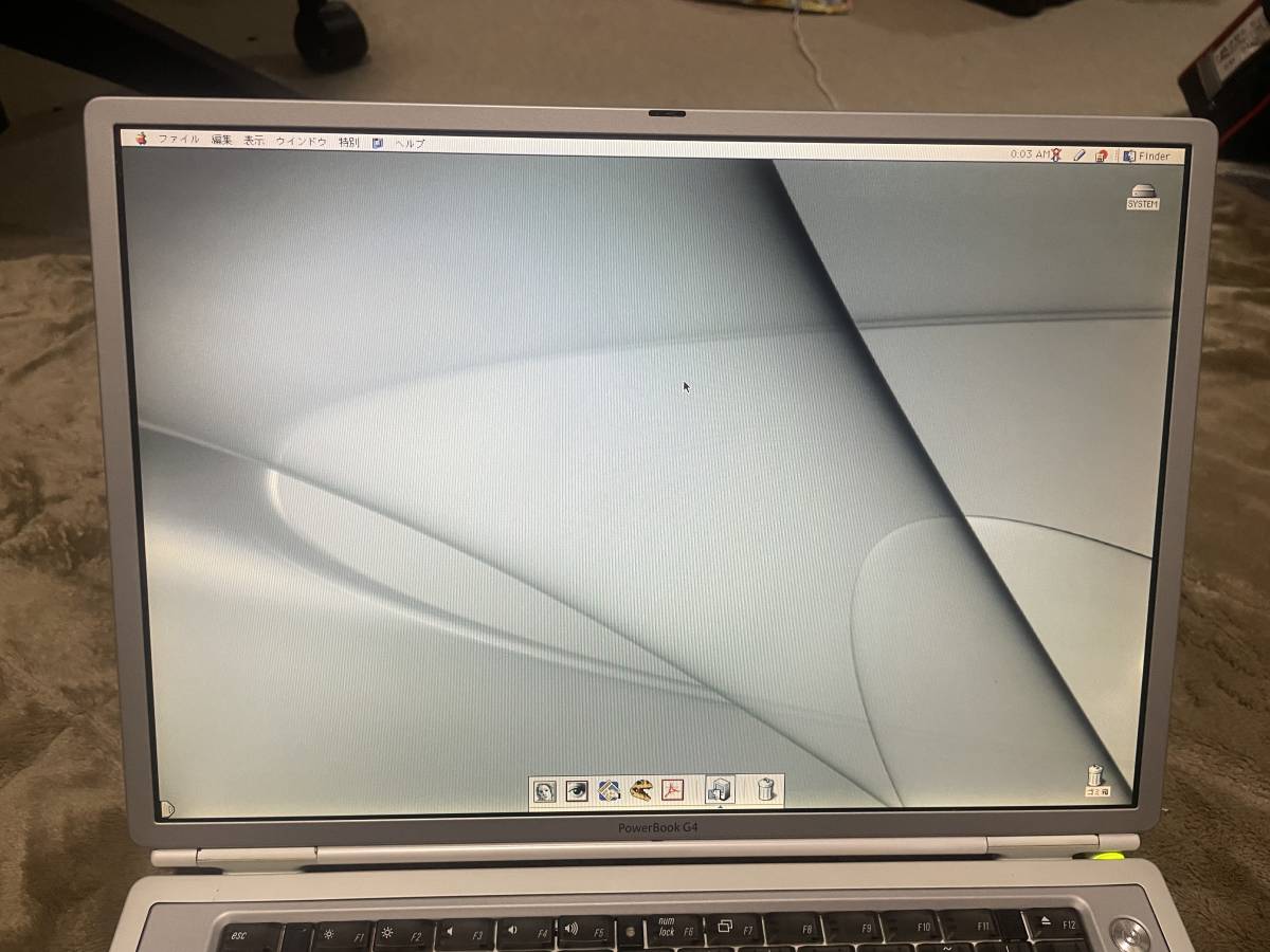 Apple PowerBook G4 Titanium 1GHz 15.2インチ M8859J/A OS9起動最終