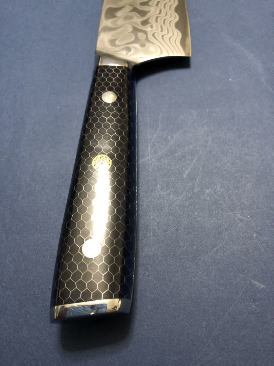 VG10 67層ダマスカス牛刀包丁 205mm【玄武】 VG10 67層ダマスカス牛刀