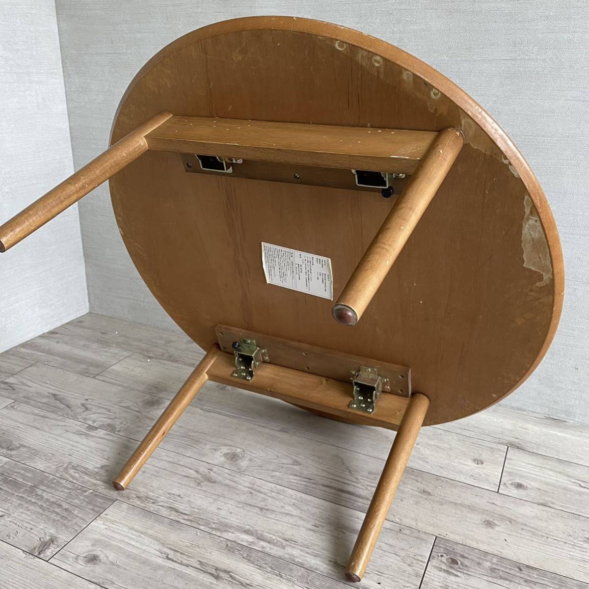 昭和 レトロ 天然木 岩附 IWATSUKI ちゃぶ台 木製 ヴィンテージ 家具 