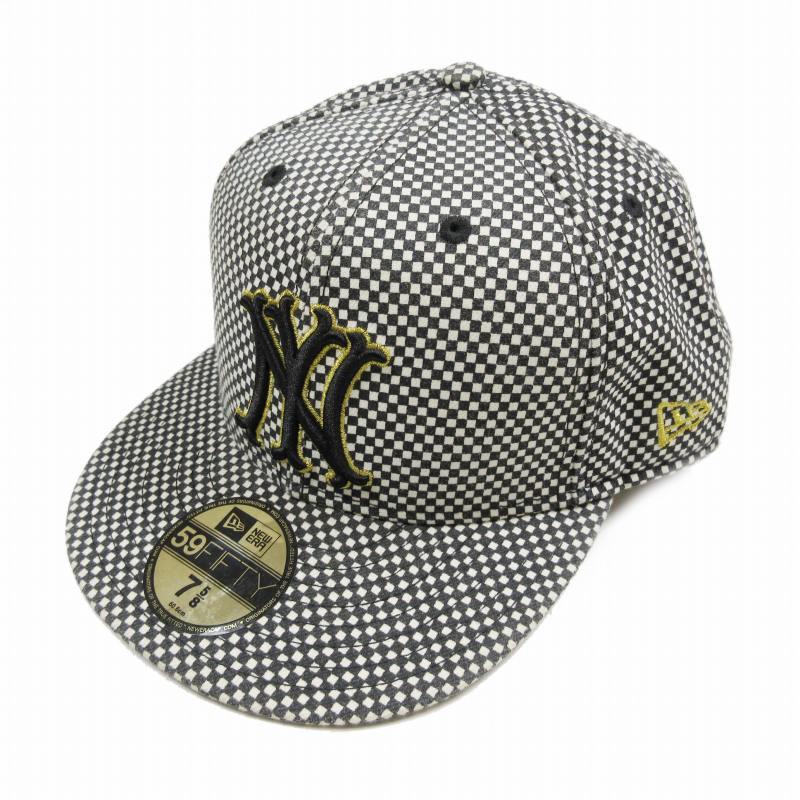 シュプリーム × ニューエラ SUPREME × NEW ERA ヤンキース チェッカー ベースボール キャップ NY ロゴ 刺繍 ブロック チェック 野球帽