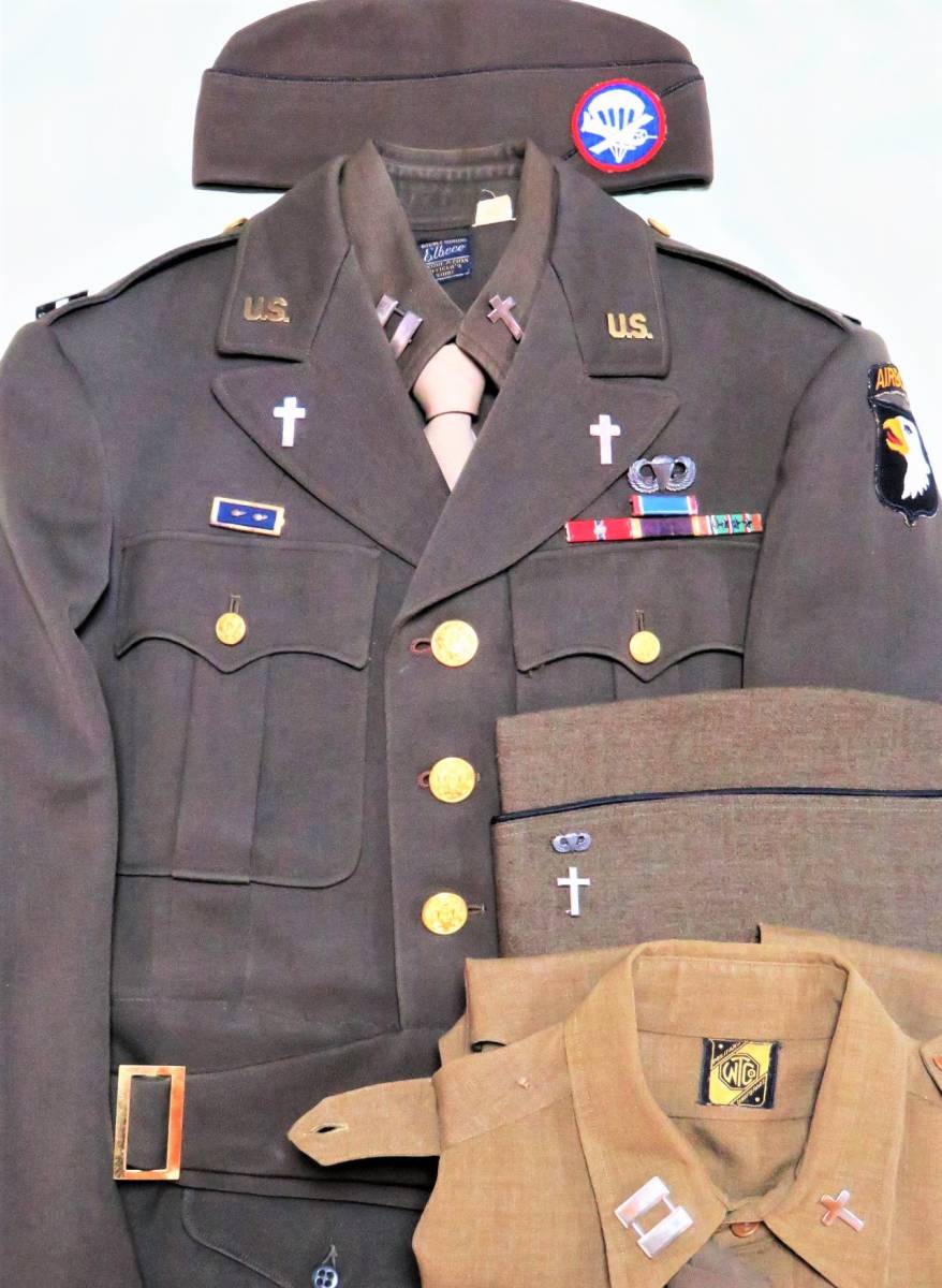 WWⅡ米軍 第101空挺師団 従軍牧師 アイクジャケット トラウザーズ