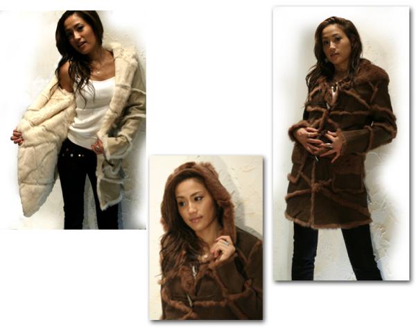 Silver Jeans シルバージーンズラビットダッフルファーコート