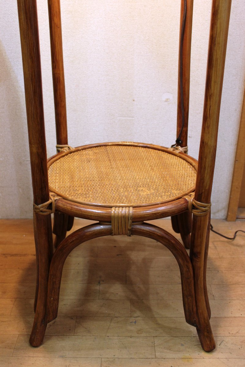 ◇◇カザマ KAZAMA ラタン デコレーションライト ドーム 籐家具 2灯 