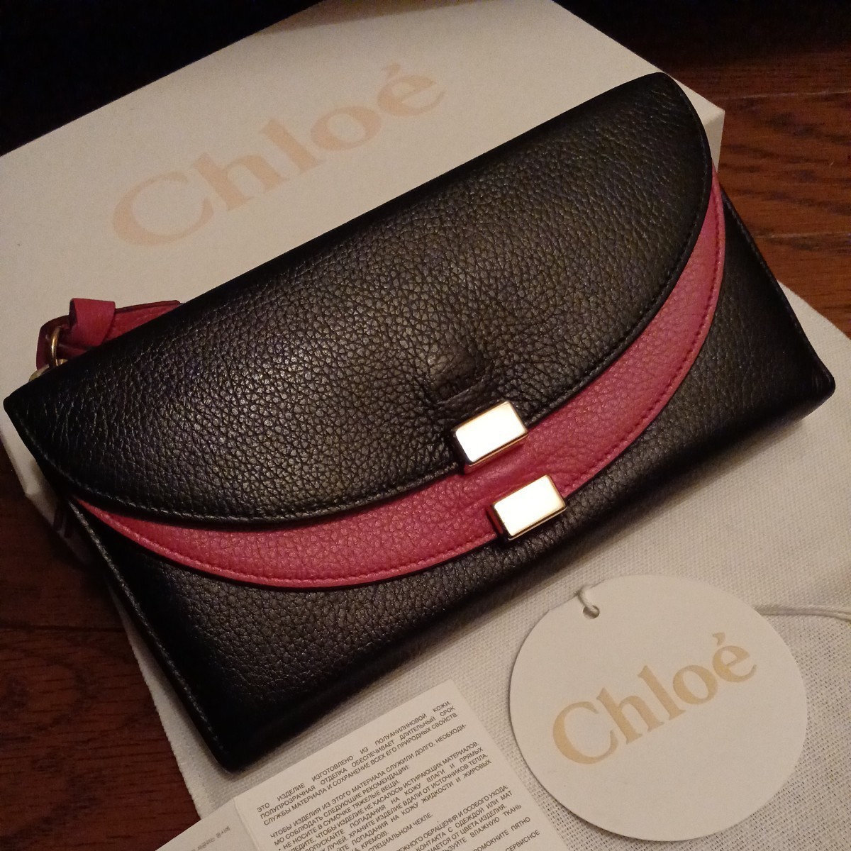 美品】chloe クロエ 美品 財布 ChloeクロエGEORGIAジョージア W 