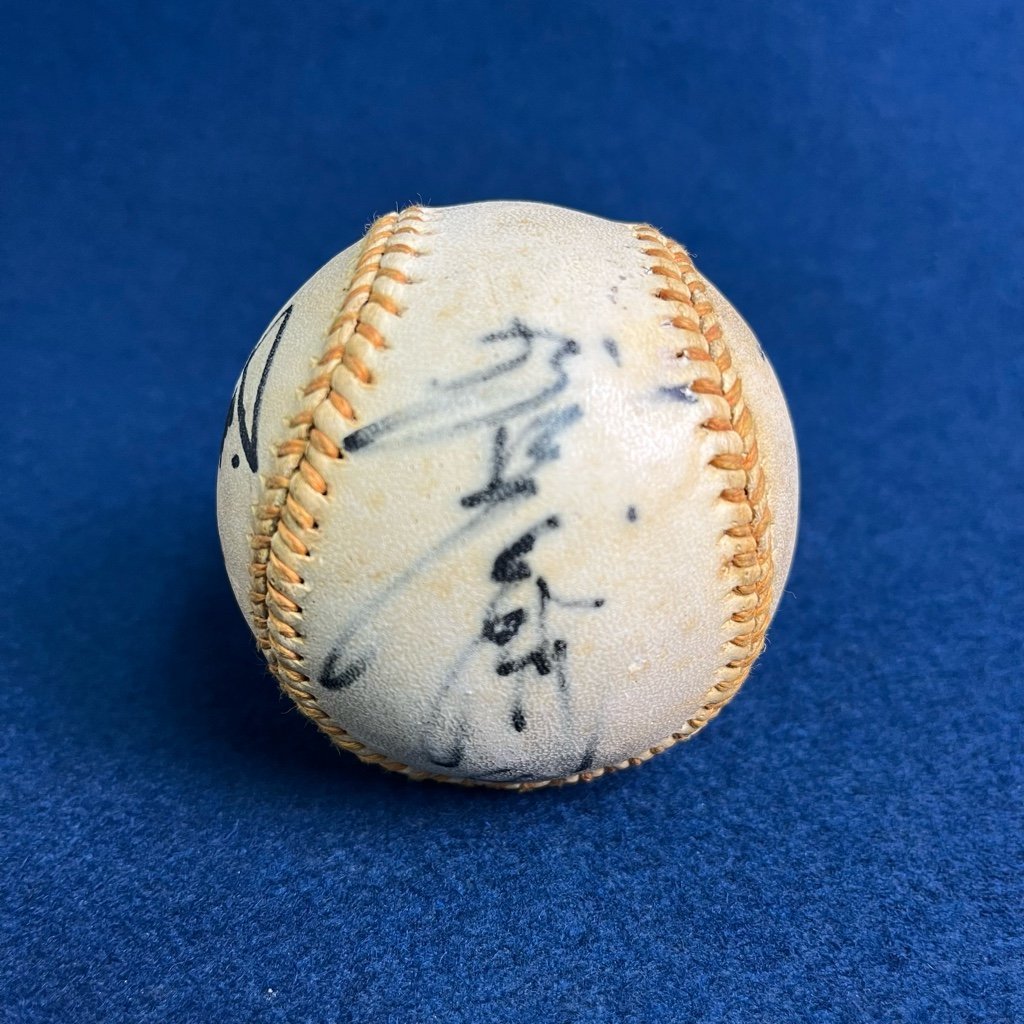 希少 77～82年 広島カープ CBL 直筆サインボール 山本浩司 水谷実雄