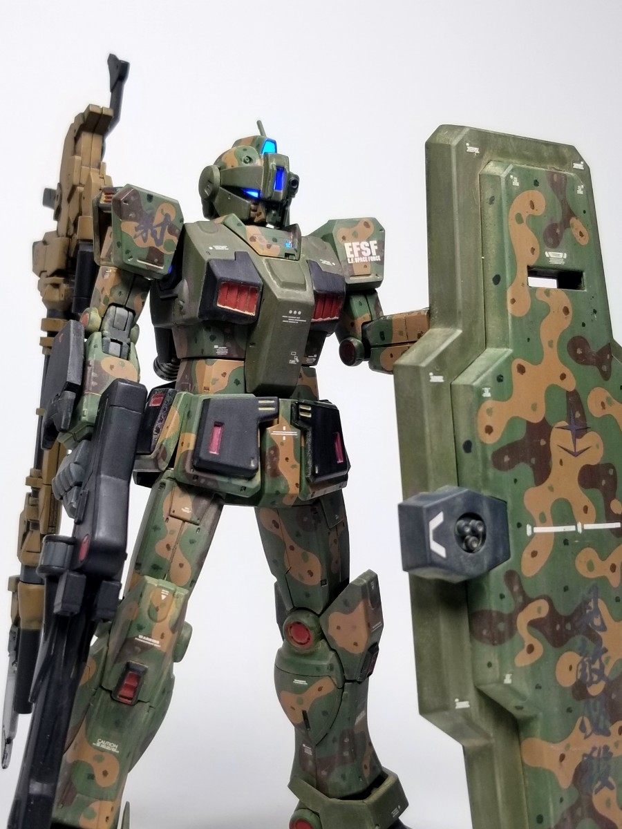 ジムガードカスタム ガンプラ 改修塗装済完成品 プレミアムバンダイ 
