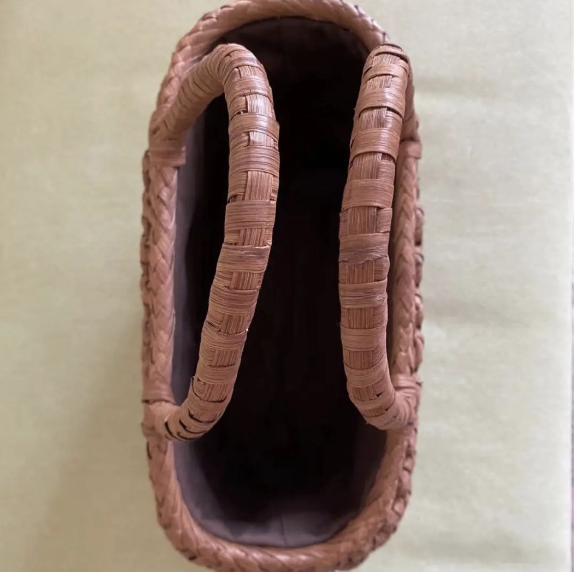 再入荷 新品 サイズM 長野県産 職人手編み 六角花編み 山葡萄かっご  