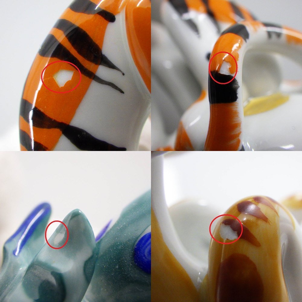 1円～ Meissen マイセン 干支シリーズ 手びねり人形 寅 卯 辰 巳 午 未 