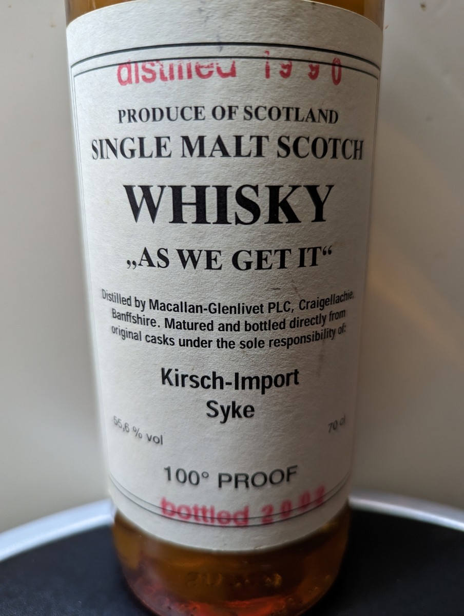 マッカラン1990 12年100proof AS WE GET IT　キリュシュインポート