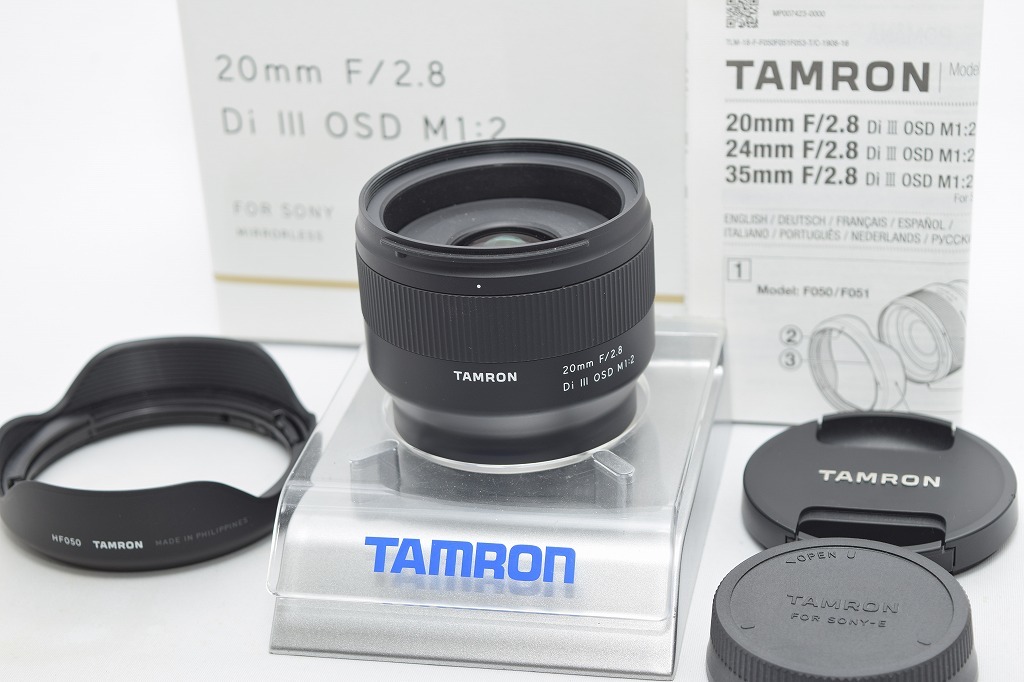 美品★TAMRON タムロン 20mm F2.8 Di Ⅲ OSD M1:2 F050 SONY Eマウント ソニー用★元箱付・レンズフード付