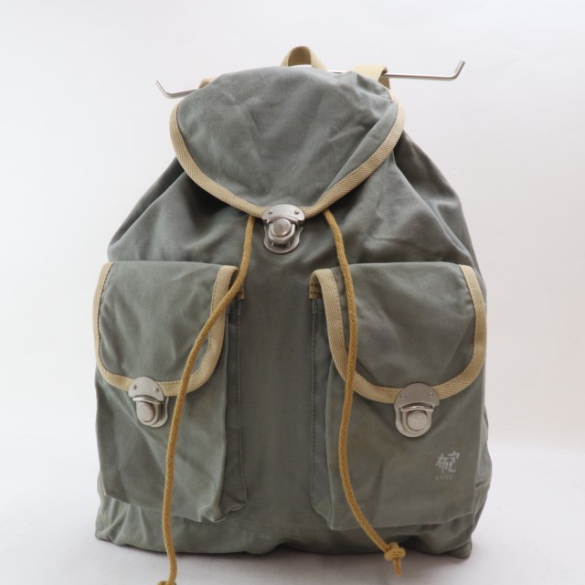 o121 信三郎帆布 リュックサック バックパック 帆布製 グレー