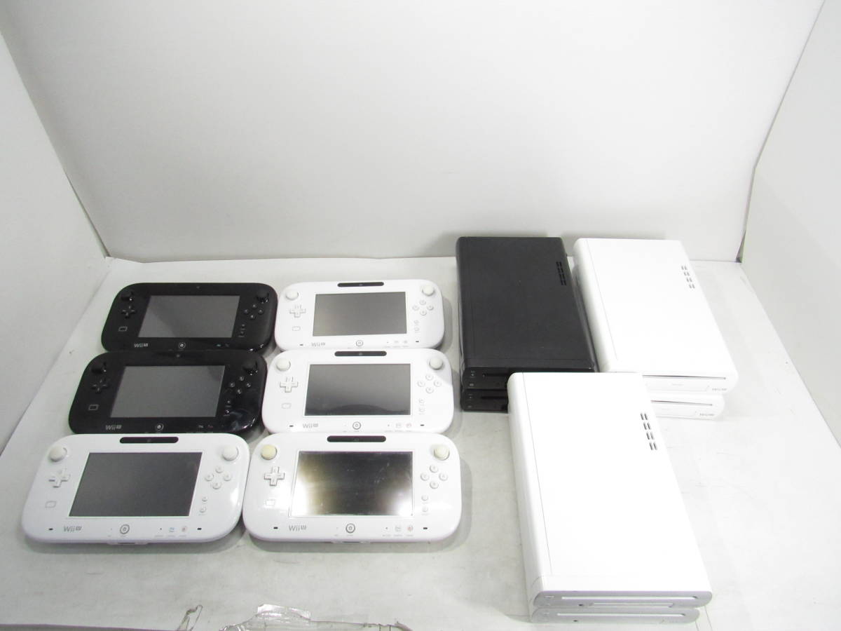 S-9627 ニンテンドーWii U PAD 本体 12点まとめセット WUP-101 010 白 黒 Nintendo 任天堂 Wii ゲーム ジャンク