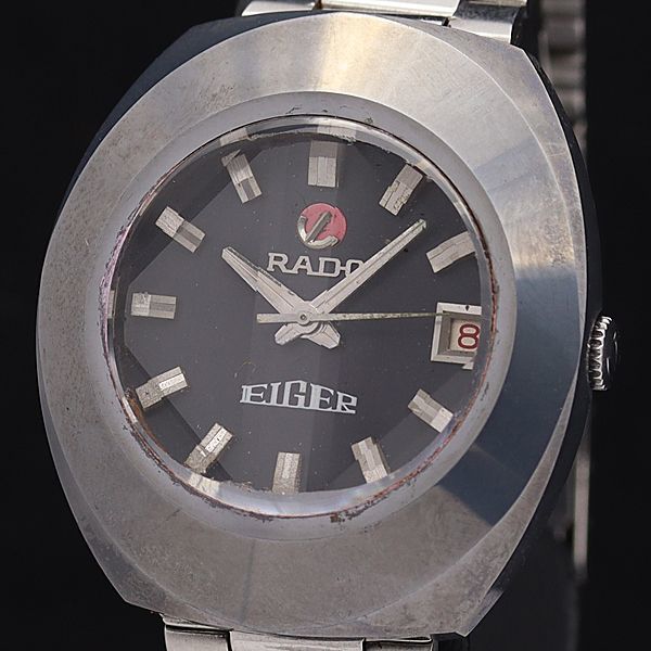 ラドー RADO 自動巻き EIGER アイガー自動巻き SSカットガラス デイト日付3針 メンズ 1円スタート 2点セット売り 0 アイガー 中古（ブランドラドー）（腕時計）の通販 稼動品 価格 アン