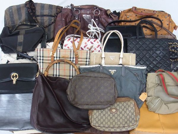 1円 ■美品〜■ ヴィトン グッチ プラダ バーバリー 等 モノグラム ハンドバッグ トート ショルダーバッグ 100点以上 まとめ売り CA6281クO