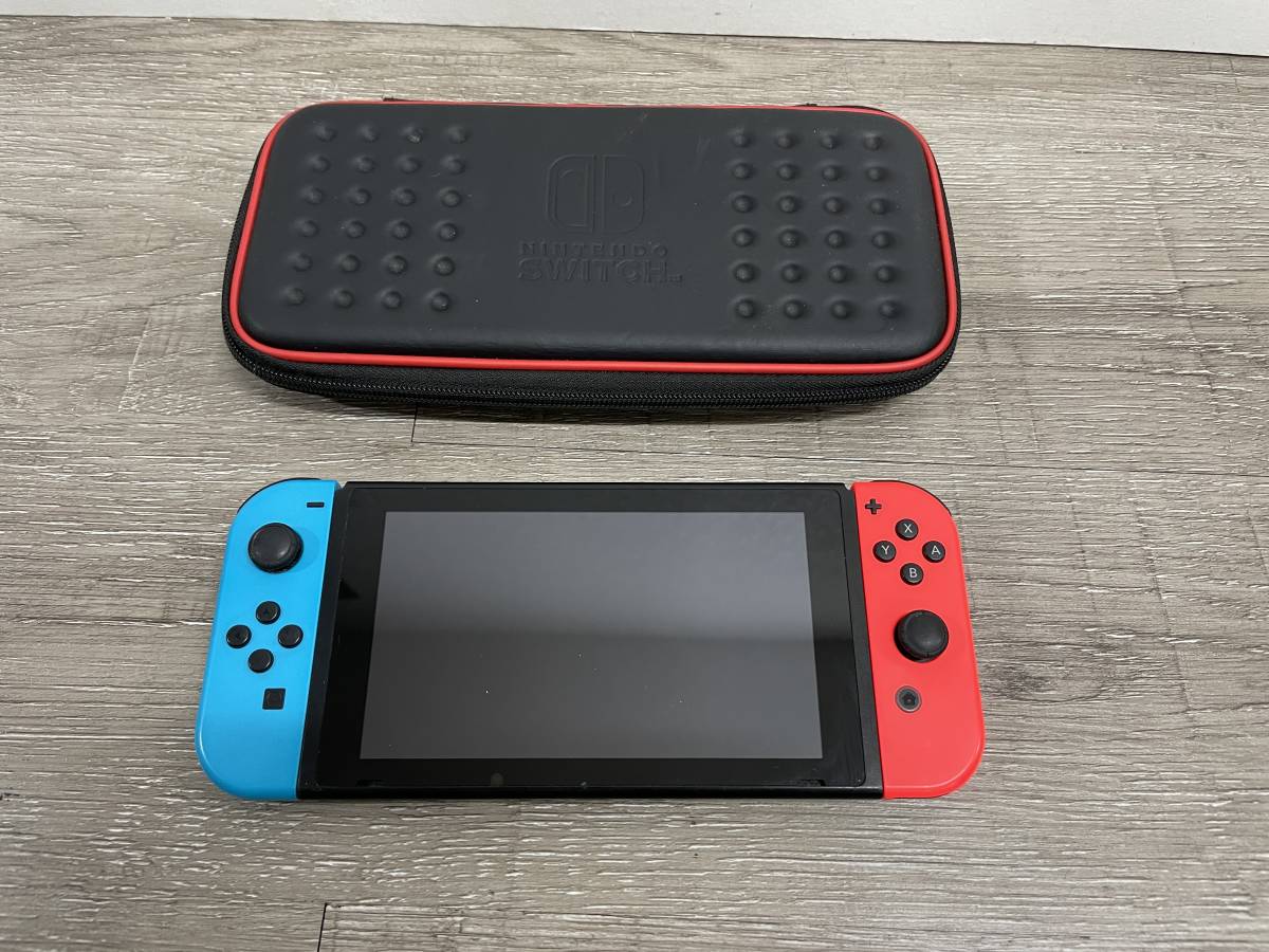 ☆ Switch ☆ ニンテンドー スイッチ バッテリー強化版 ネオンレッド ブルー HAC-001-01 動作品 状態良好 本体 ジョイコン XKJ 4317