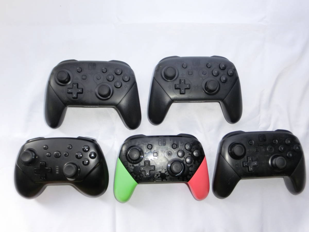 ○Nintendo Switch Proコントローラー純正4個＋社外製1個 合計5個