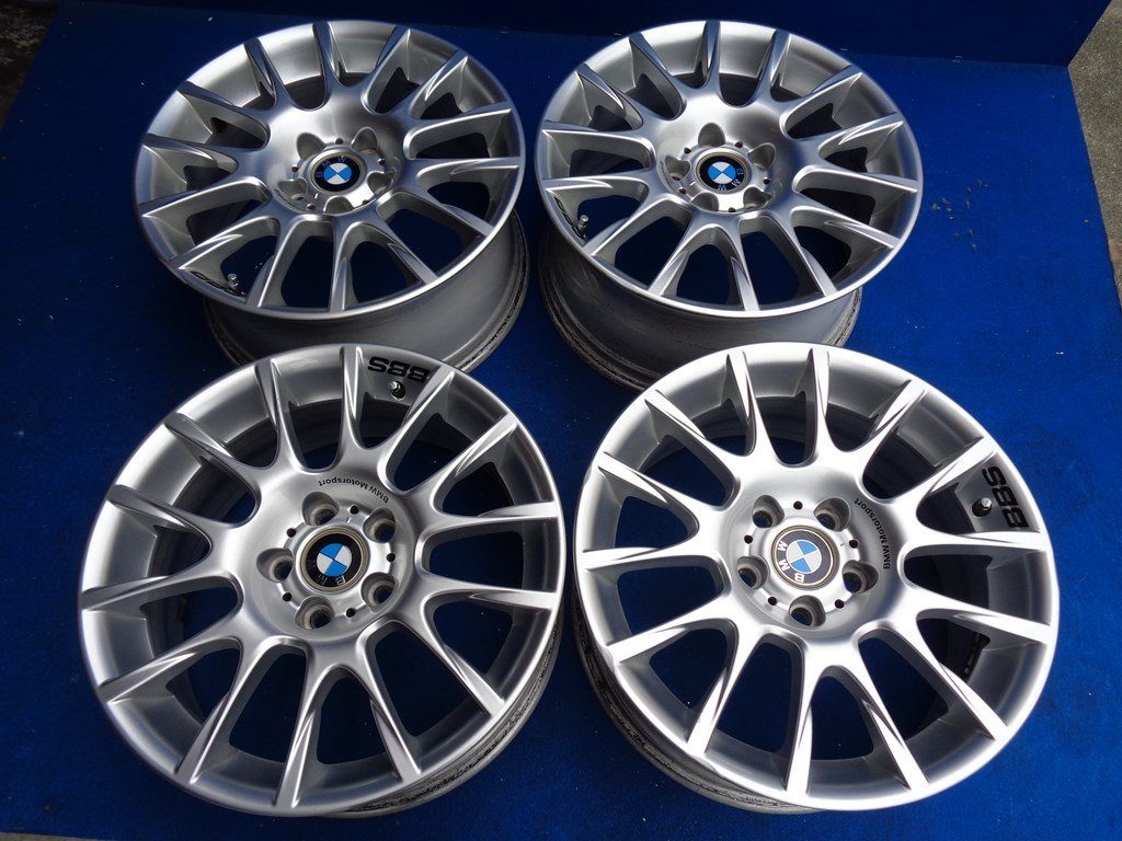 【送料込み】★ 希少 ★ BMW 純正 ★ オプション BBS ★ E90 3シリーズ ★(F) 8J/+34 (R) 8.5J/+37　PCD 120 ★ 4本セット ★ BMW BBS 希少 6シリーズ BMW５シリーズ（F10 PCD114.3-5穴