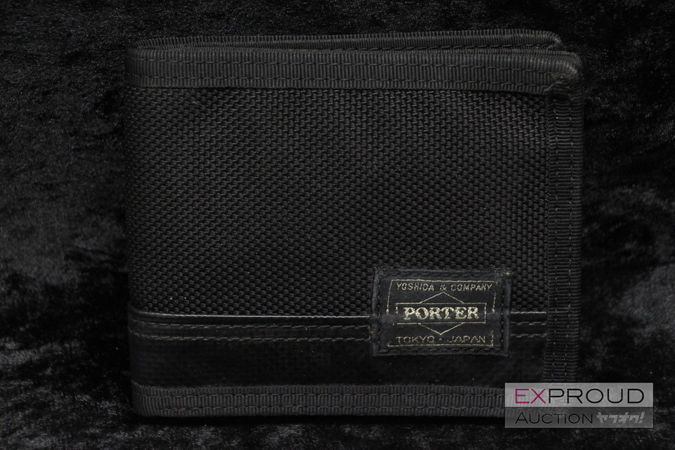 良品★M30 PORTER ポーター HEAT ヒート 二つ折り財布 ブラック 黒 ビジネスからカジュアルまで幅広く使える♪吉田カバン