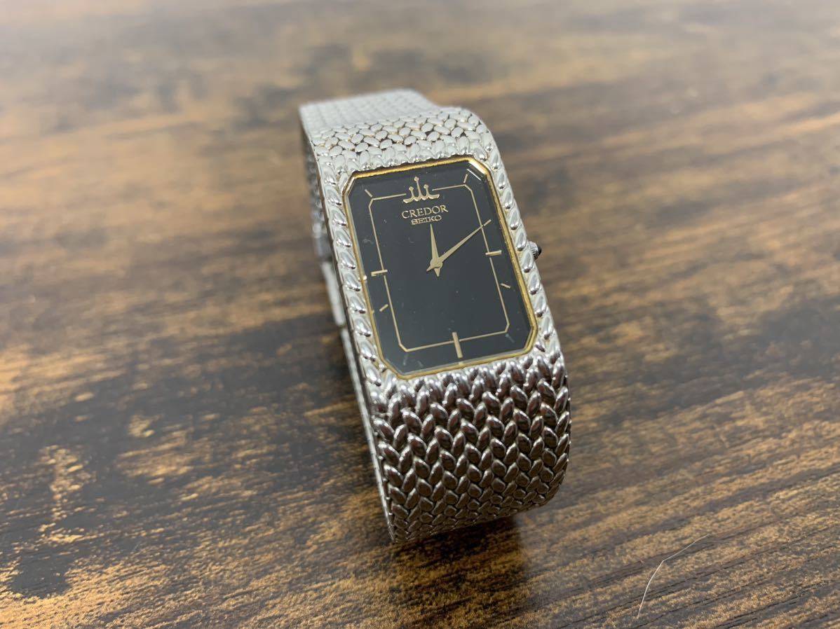 SEIKO セイコー 2F70-5331 CREDOR クレドール 腕時計 スクエア型 黒文字盤 レディース 動作未確認