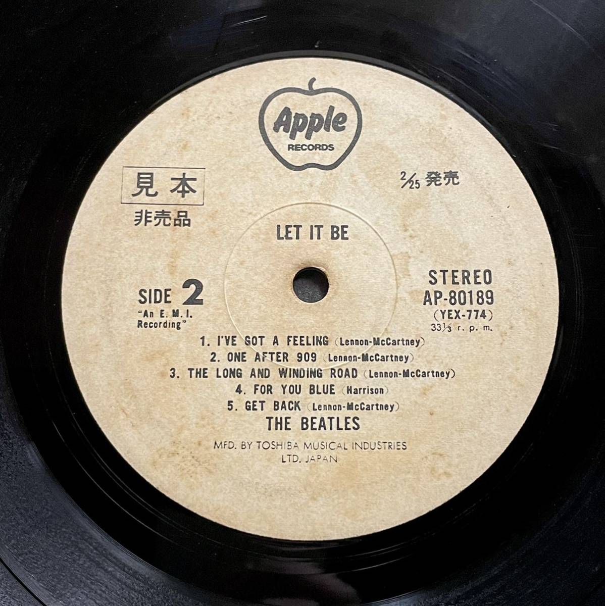 THE BEATLES LET IT BE レコード 見本盤 【公式通販】