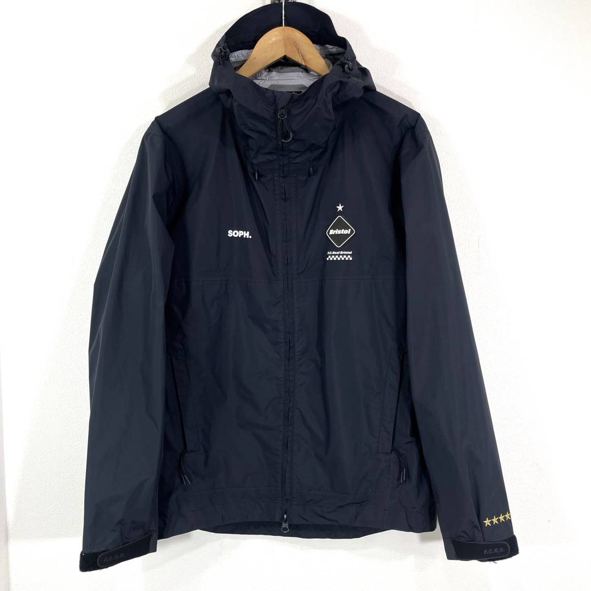 F.C.R.B. RAIN JACKET S マウンテン パーカーブラック ナイロン レイン 