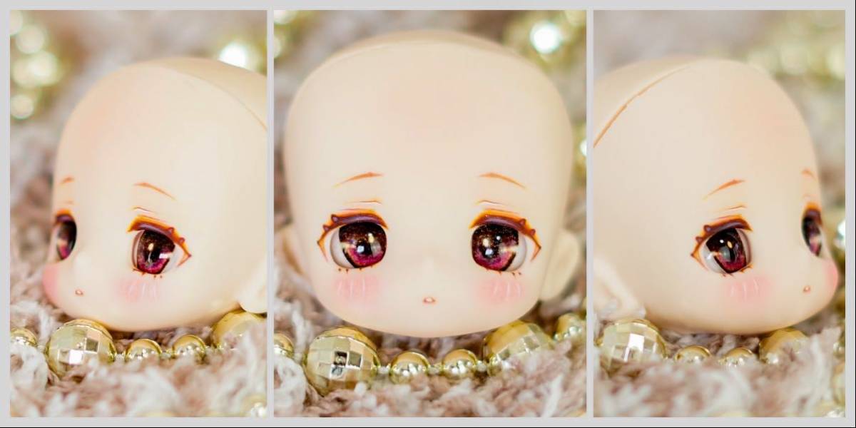 OB ドールヘッド KAISER カスタムヘッド + レジンアイ [アメトリン] OBヘッド メイクカスタム カスタムヘッド
