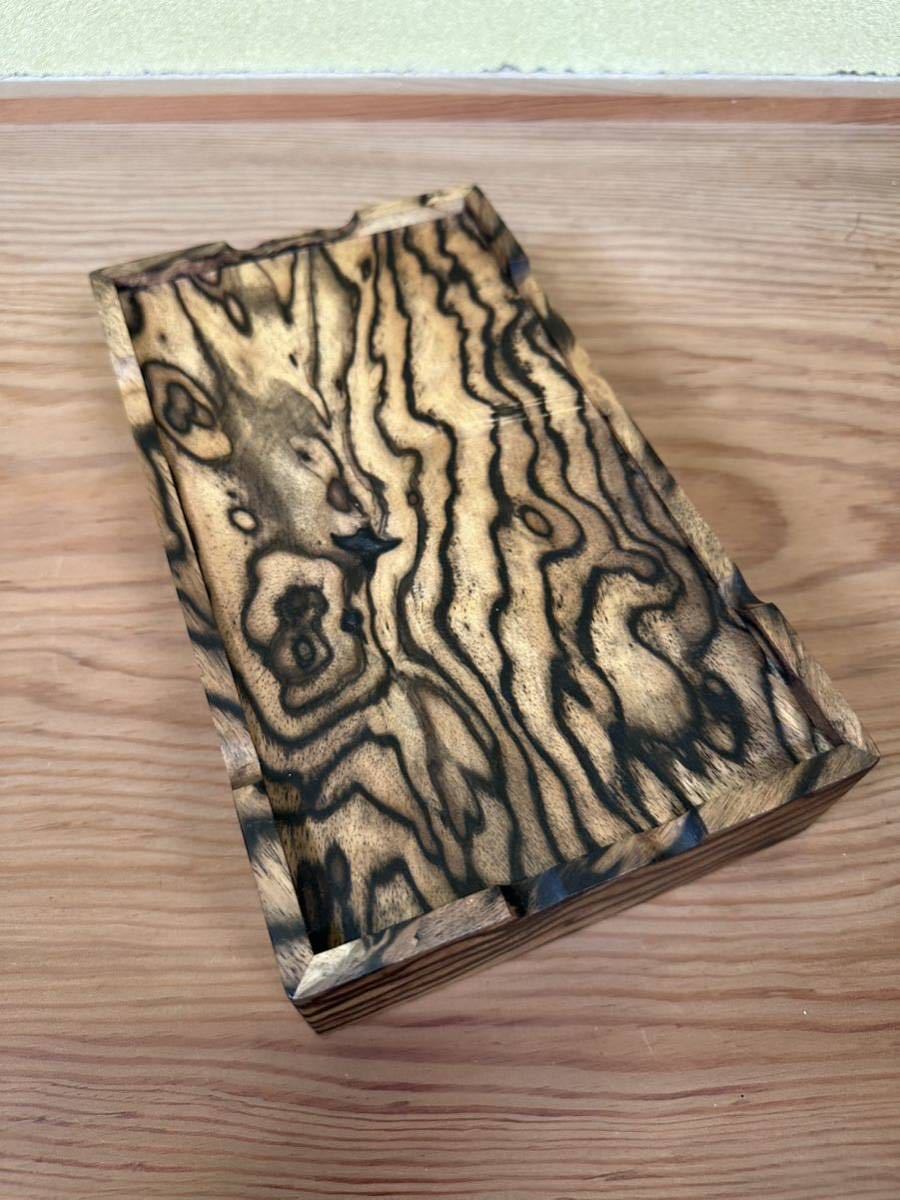 黒柿 孔雀杢 無垢 文箱 硯箱 民藝 (硯箱、文箱)｜売買された